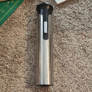 Stainless Steel Electric Wine Bottle Opener - Silver & Black Tested